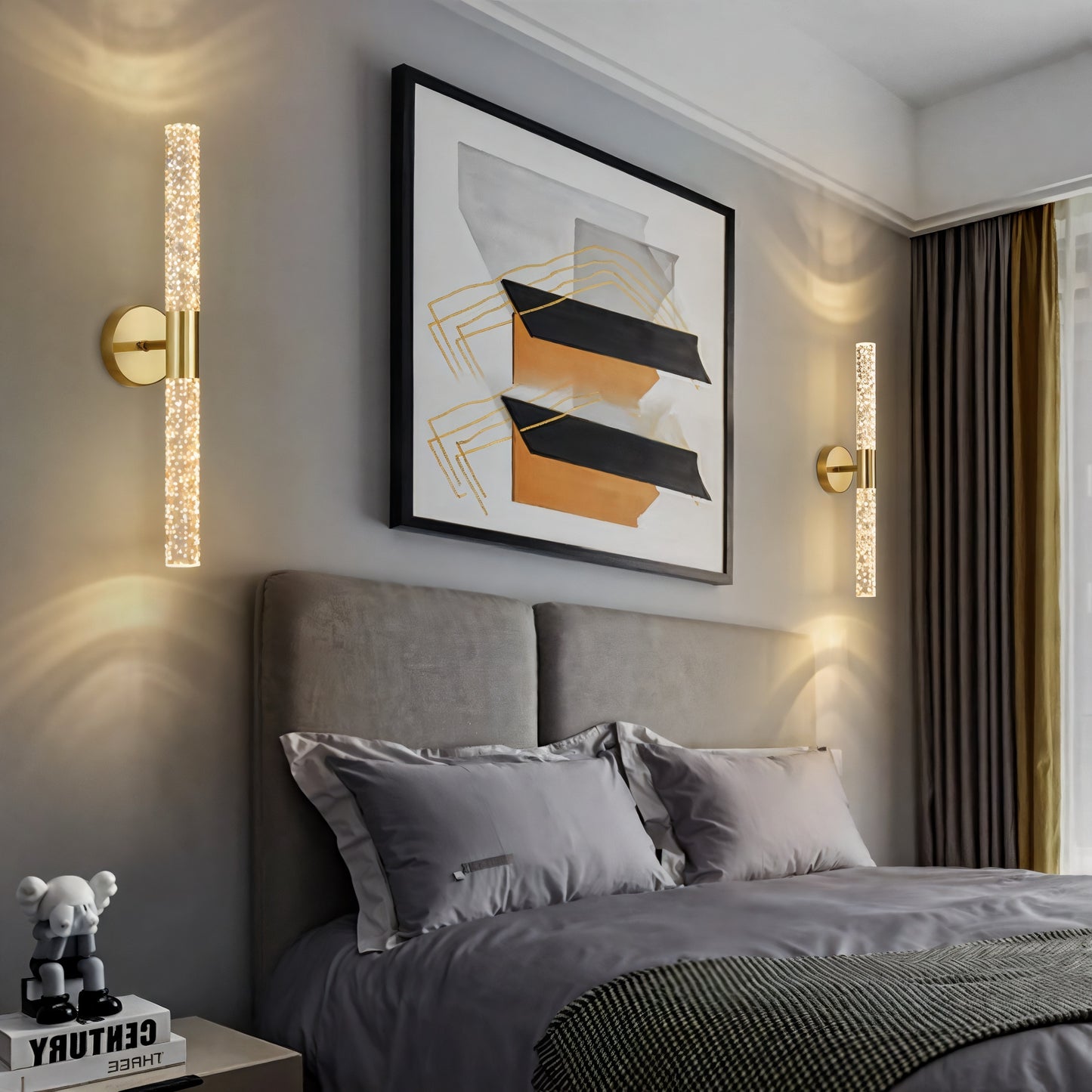 Crystal Rod Wall Lamp – Vertical Bubble Design – Energy-Efficient LED Sconce – Modern Wall Lighting 2