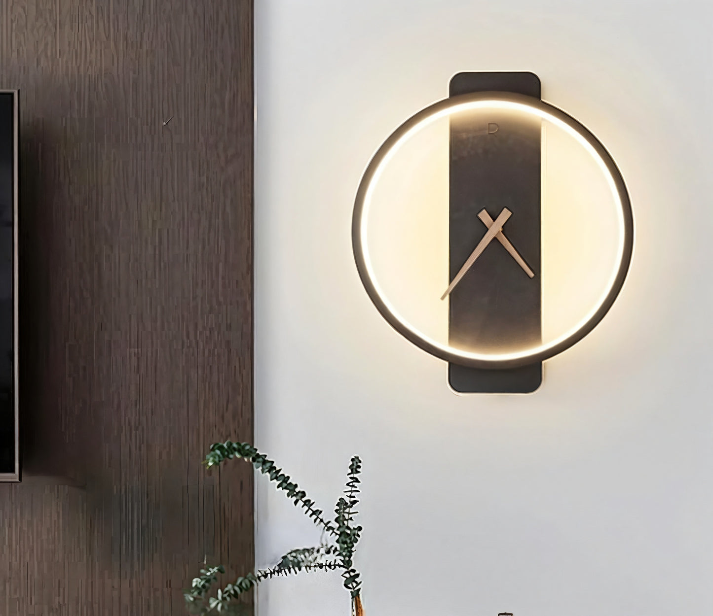 Modern LED Wall Clock Decor with Warm Ambient Glow – Stylish Circular Design for Home and Office 5