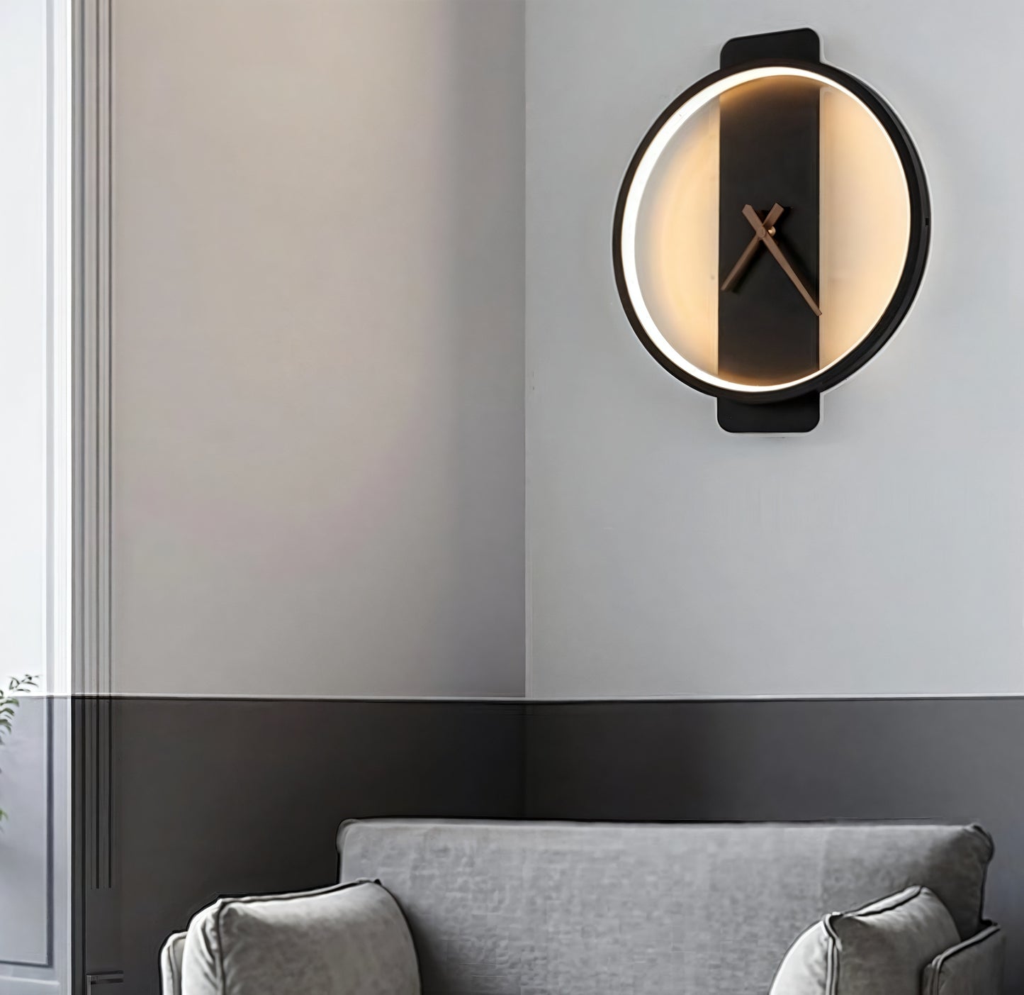 Modern LED Wall Clock Decor with Warm Ambient Glow – Stylish Circular Design for Home and Office 8