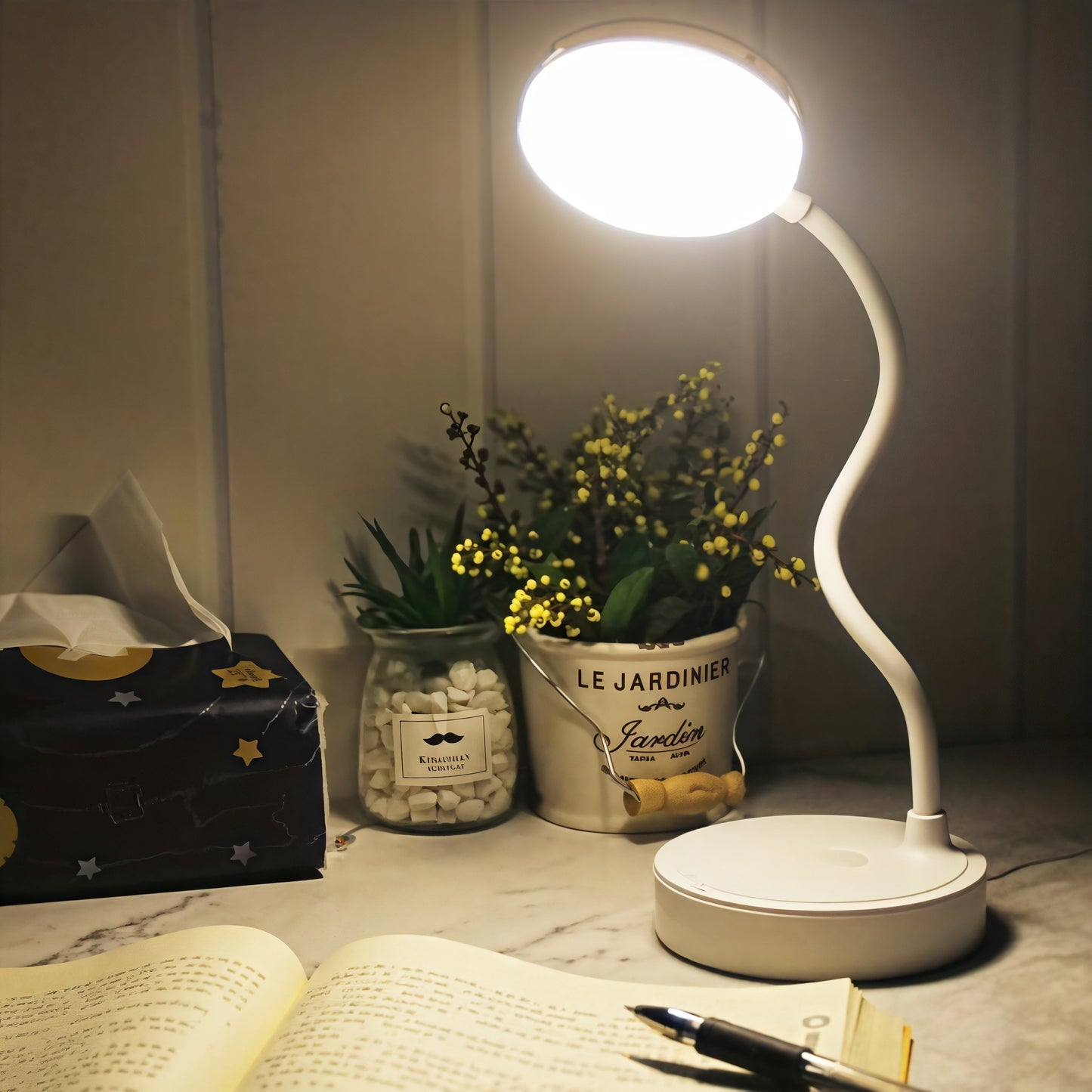 Modern LED Desk Lamp – Touch Control Small Table Lamp – Energy-Efficient Bedside Table Lamps – Contemporary Home Lighting 1