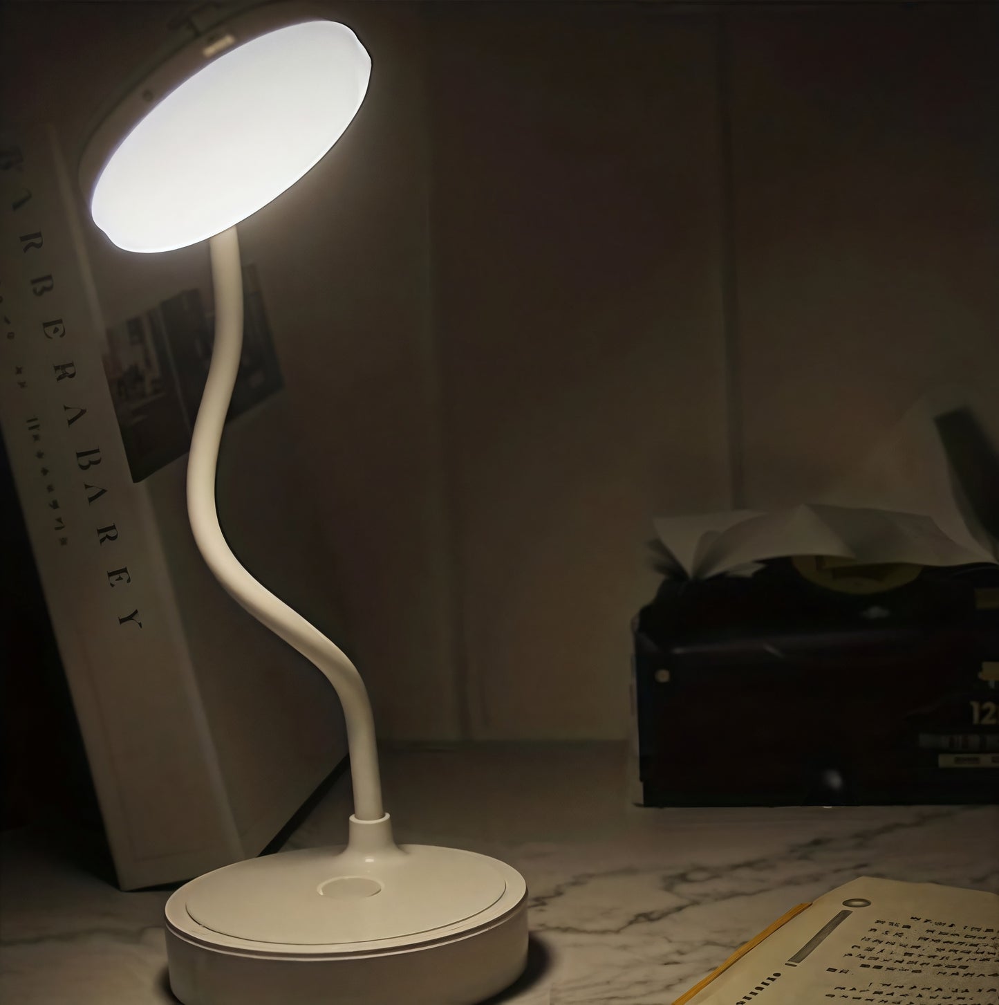 Modern LED Desk Lamp – Touch Control Small Table Lamp – Energy-Efficient Bedside Table Lamps – Contemporary Home Lighting 3