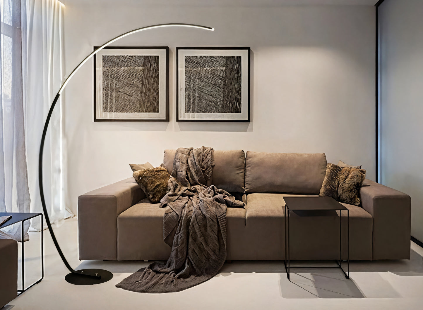 Curved Black Floor Lamp – Minimalist Arc Design – Energy-Efficient LED – Modern Home Lighting 12