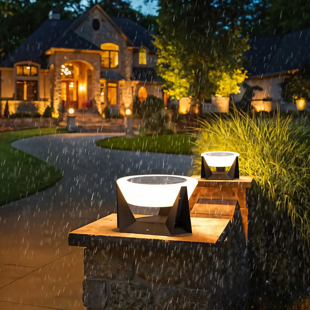 Solar Powered Outdoor Lamp with Adjustable Height – Waterproof Garden Light for Pathways and Patios – Motion Detection Solar Lights 4