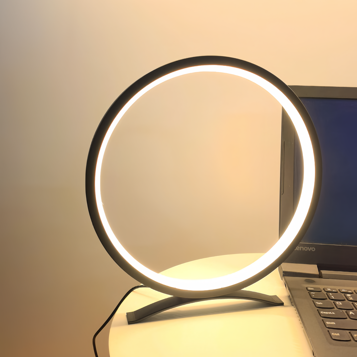 Modern Round Table Lamp – Minimalist Design – Touch Dimmer – Contemporary Lighting 2