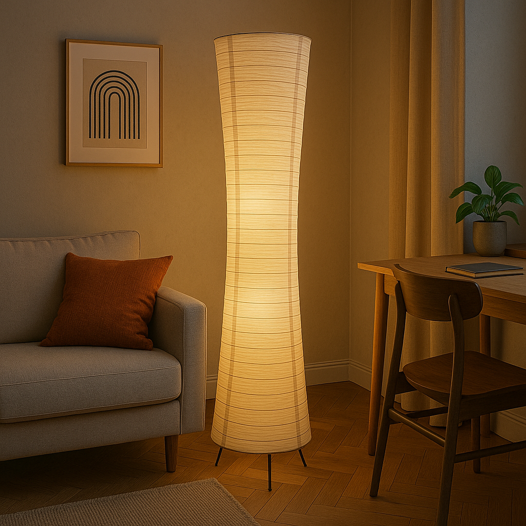 Paper Lampshade Floor Lamp