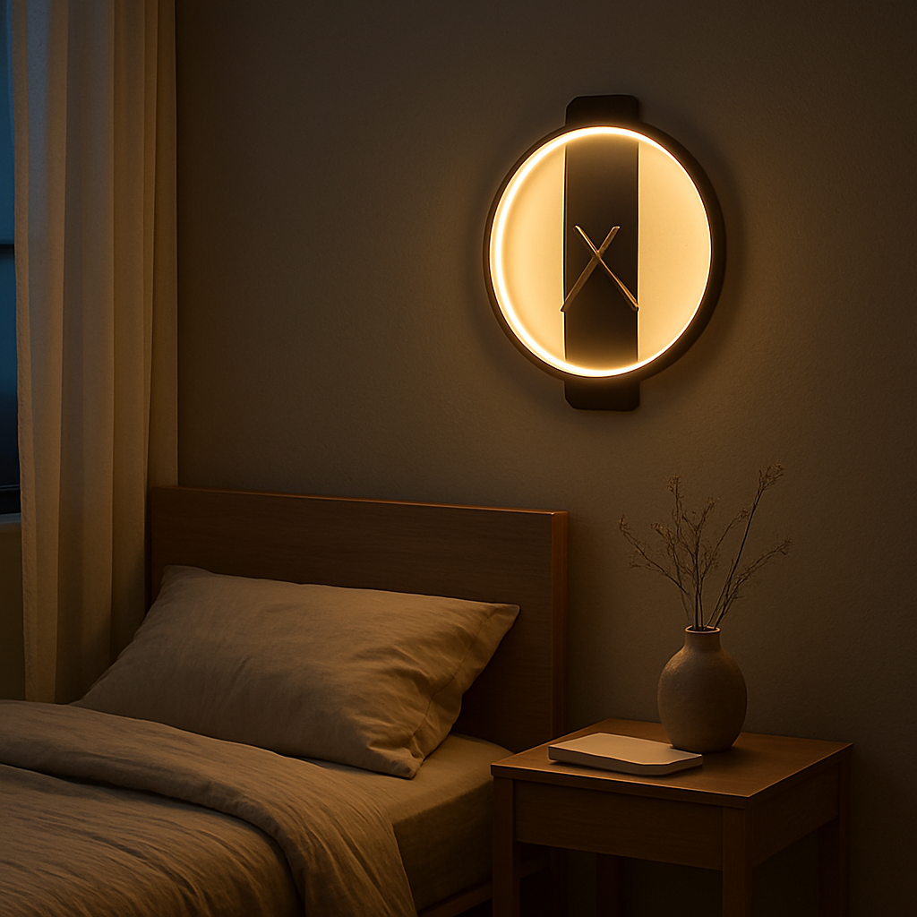 Nordic Wall Clock Lamp