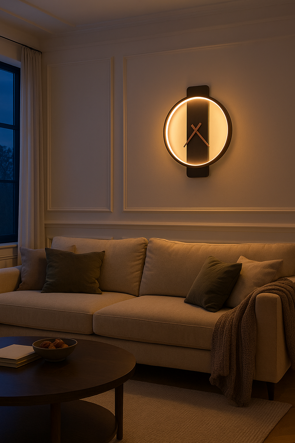 Nordic Wall Clock Lamp