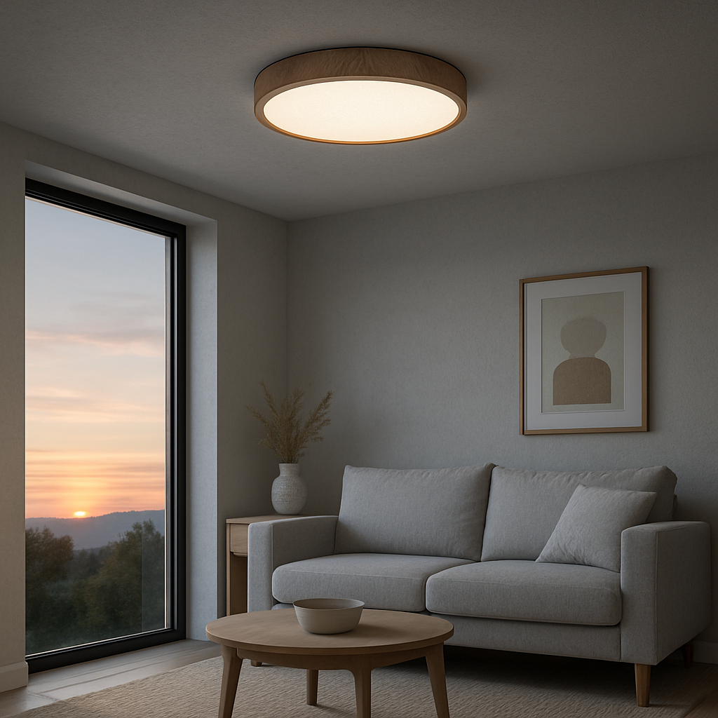 Wooden Round Ceiling Light