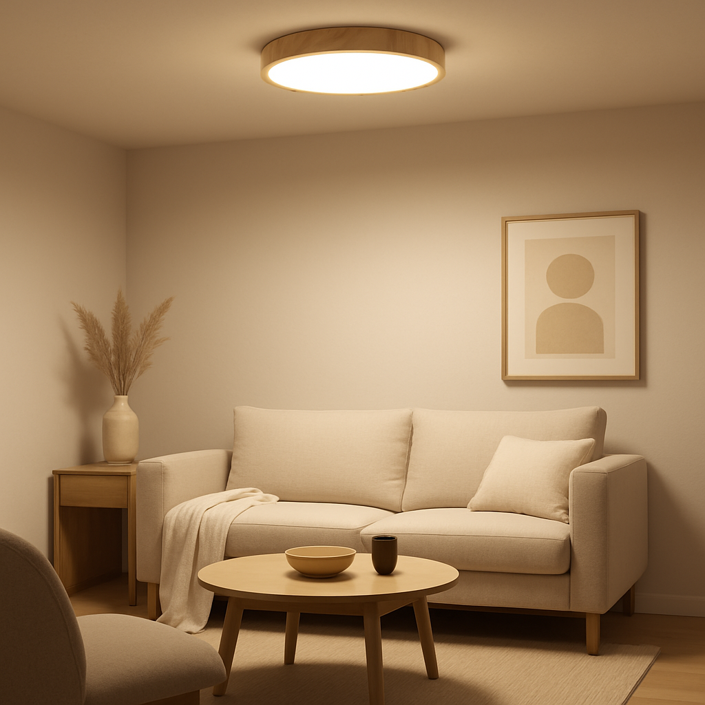 Wooden Round Ceiling Light