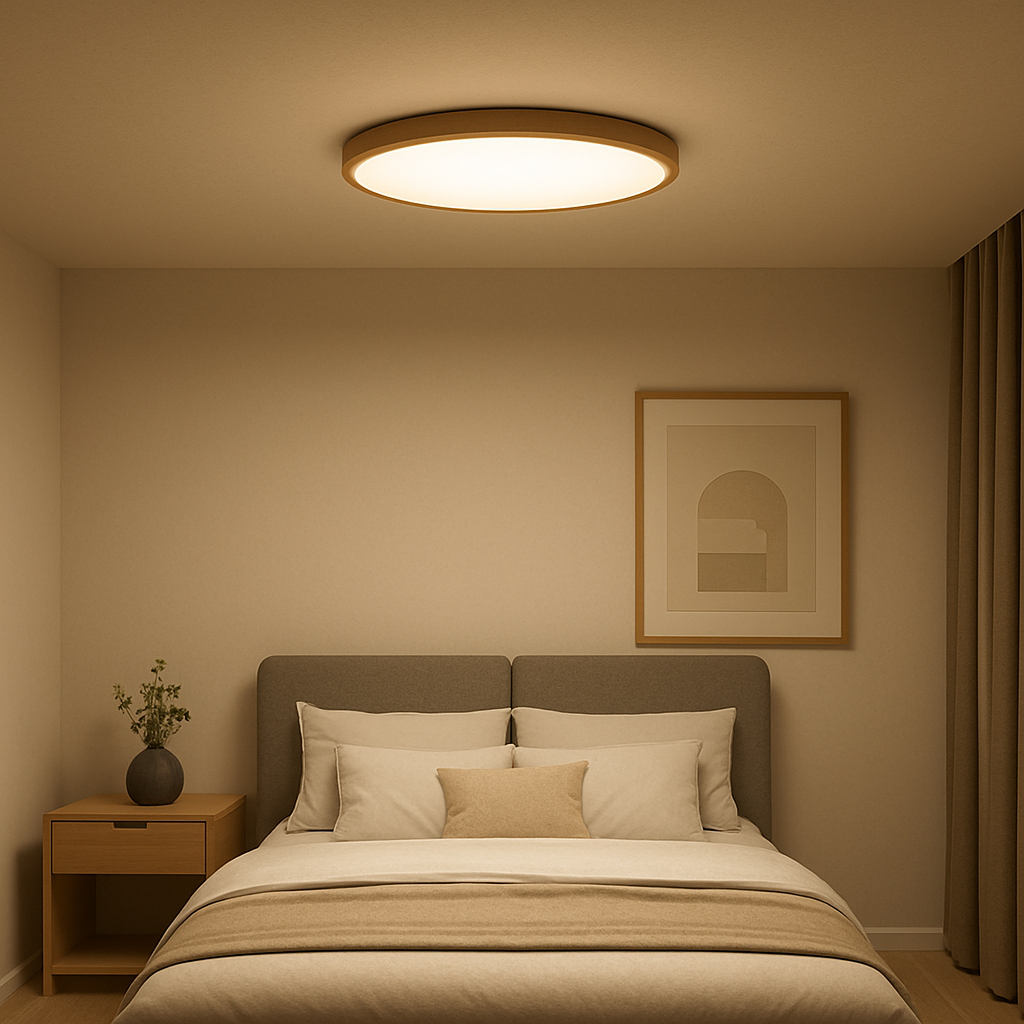 Wooden Round Ceiling Light