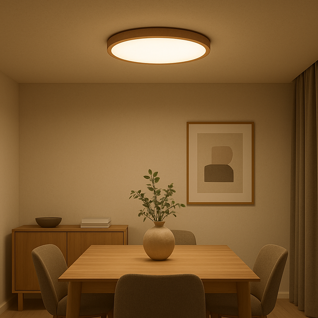 Wooden Round Ceiling Light