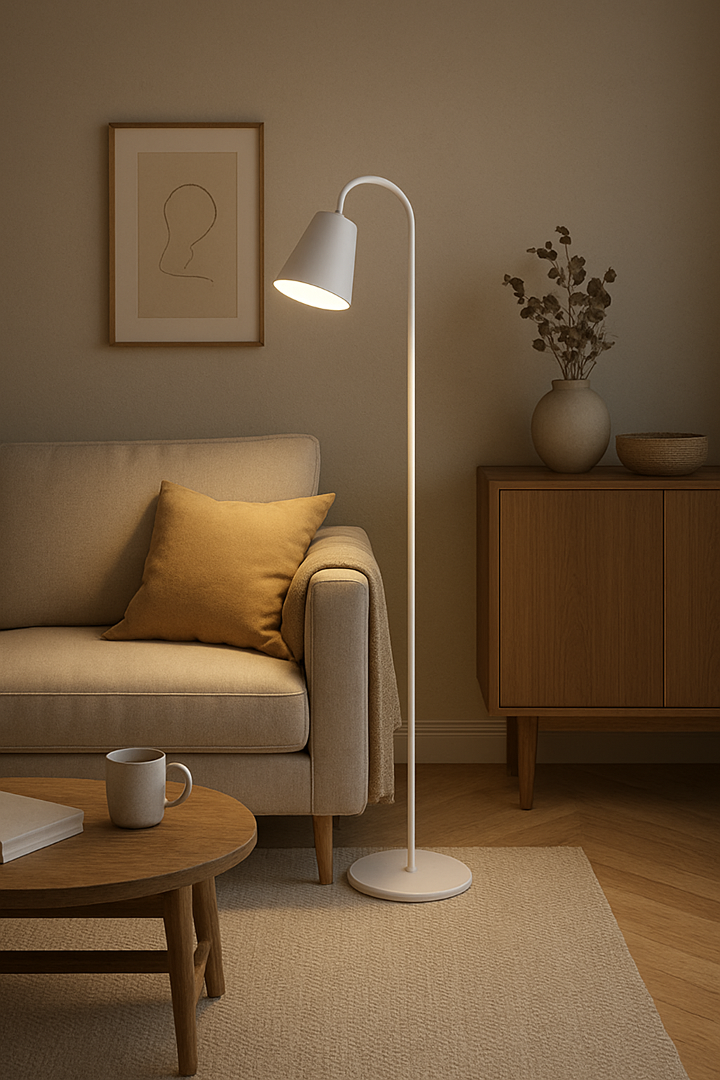 Modern Black Floor Lamp – Adjustable Reading Light – Sleek Design – Floor Lamps for Living Room 7