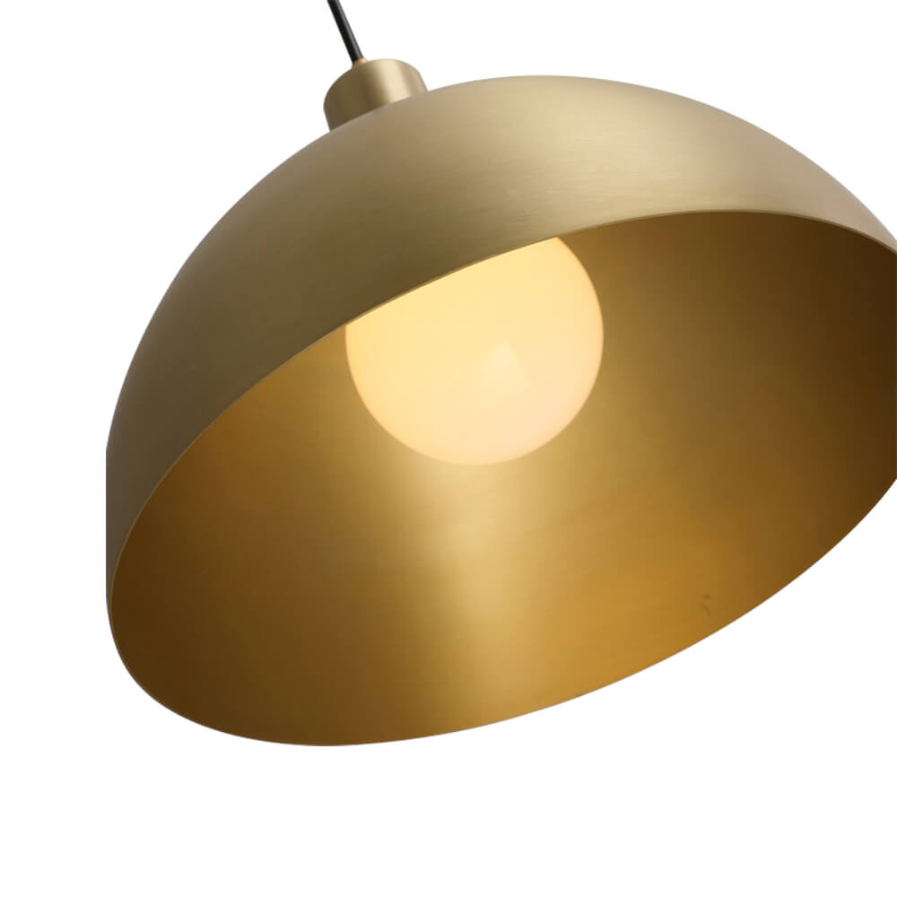 Adjustable Dome Shade Pendant Light – Brass Finish – Dimmable Kitchen Pendant Lighting – Modern Indoor Lighting 5