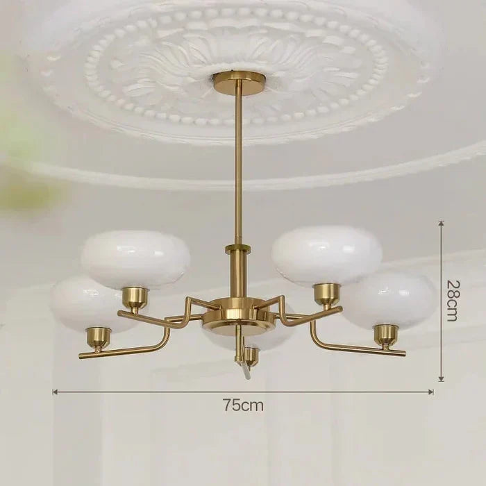 Modern Chandelier – Opal Glass Shades – Chrome Finish – Dining Room Chandeliers 10