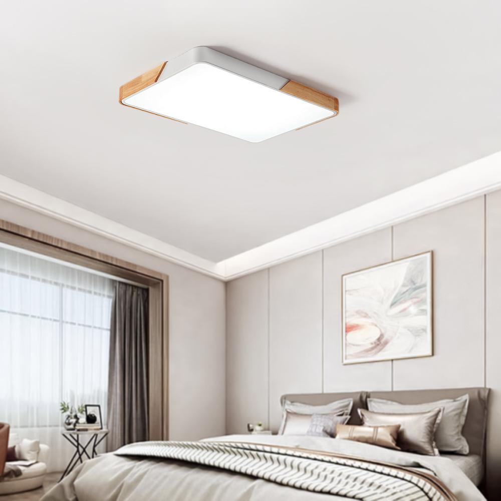Rectangle LED Flush Mount Ceiling Light – Dimmable 5-CCT Design – Modern Farmhouse Ceiling Light Fixture – Indoor Lighting 1