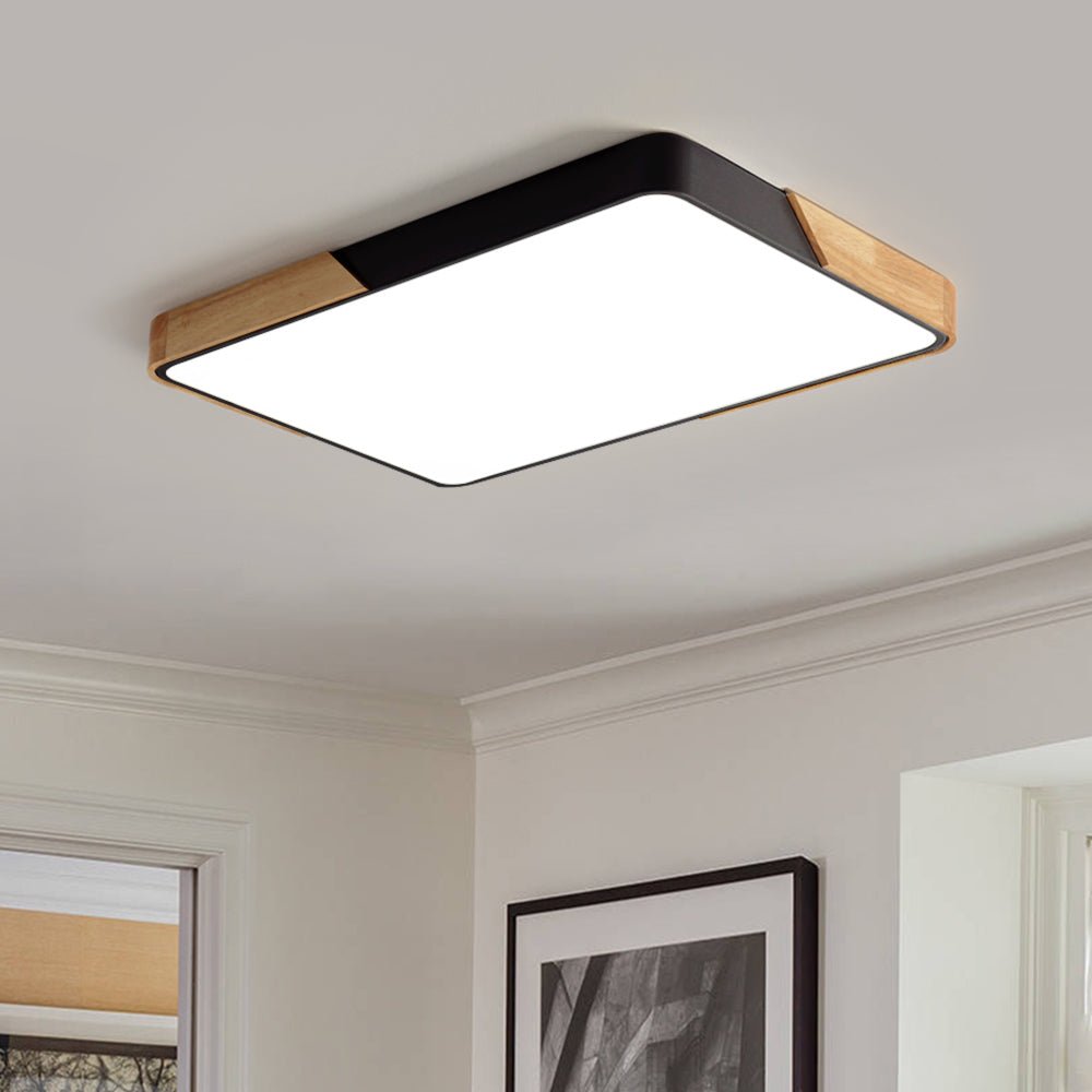 Rectangle LED Flush Mount Ceiling Light – Dimmable 5-CCT Design – Modern Farmhouse Ceiling Light Fixture – Indoor Lighting 2