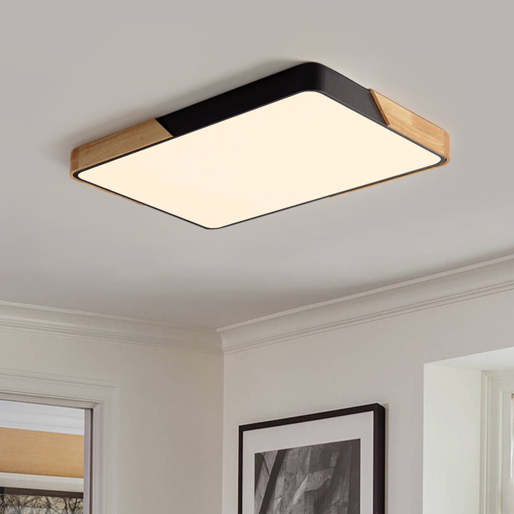 Rectangle LED Flush Mount Ceiling Light – Dimmable 5-CCT Design – Modern Farmhouse Ceiling Light Fixture – Indoor Lighting 3