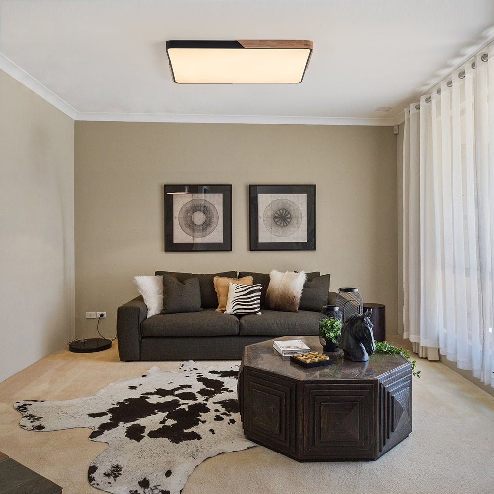 Rectangle LED Flush Mount Ceiling Light – Dimmable 5-CCT Design – Modern Farmhouse Ceiling Light Fixture – Indoor Lighting 7
