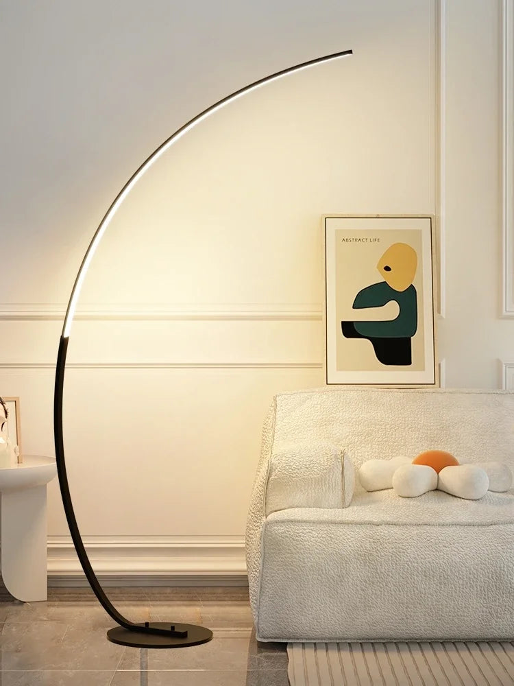 Curved Black Floor Lamp – Minimalist Arc Design – Energy-Efficient LED – Modern Home Lighting 2
