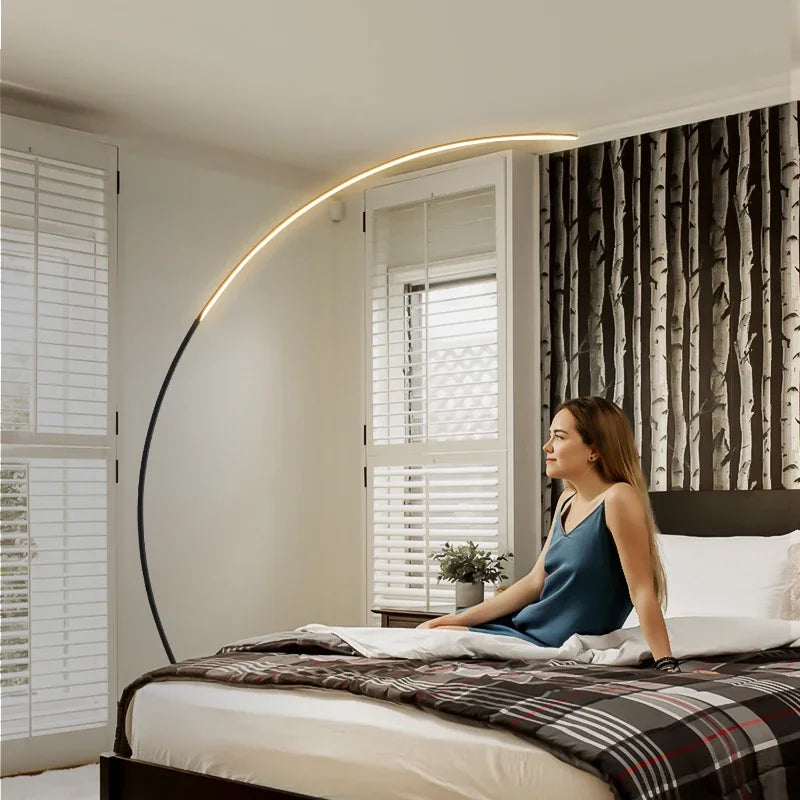 Curved Black Floor Lamp – Minimalist Arc Design – Energy-Efficient LED – Modern Home Lighting 9