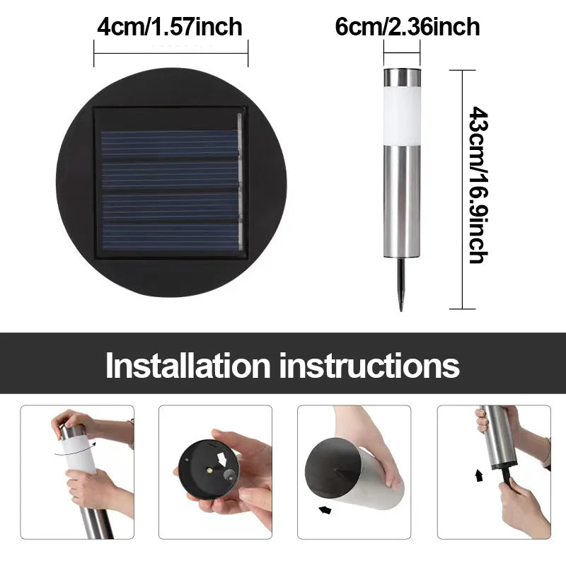 Solar LED Garden Light – Modern Pathway Lighting – Motion Sensor Outdoor Lamp – Eco-Friendly Solar Lighting 7