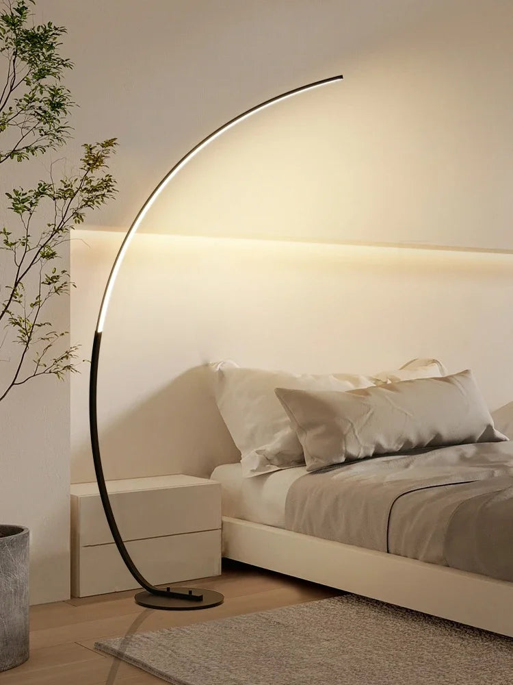 Curved Black Floor Lamp – Minimalist Arc Design – Energy-Efficient LED – Modern Home Lighting 5
