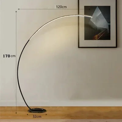 Curved Black Floor Lamp – Minimalist Arc Design – Energy-Efficient LED – Modern Home Lighting 15