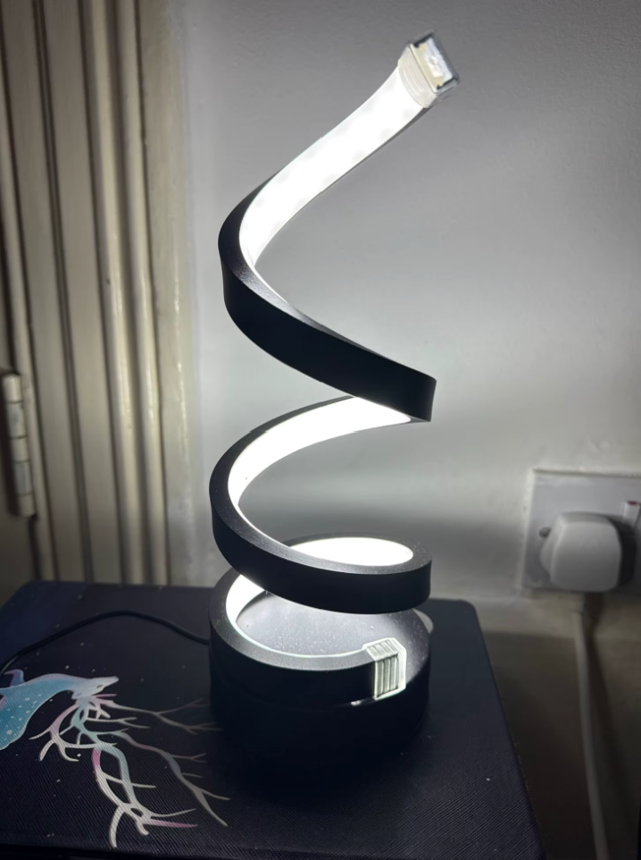 Spiral LED Table Lamp with Touch Control – Dimmable Bedside Table Lamp for Bedroom and Desk – Modern Design Accent Light 9