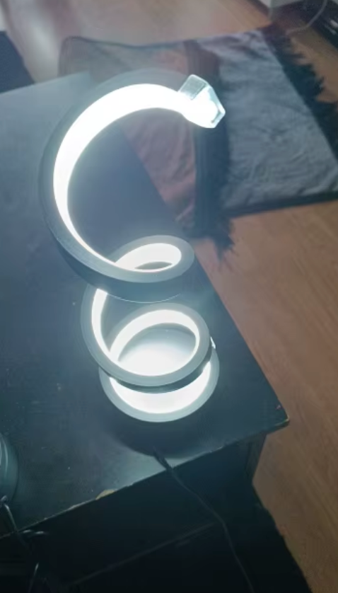 Spiral LED Table Lamp with Touch Control – Dimmable Bedside Table Lamp for Bedroom and Desk – Modern Design Accent Light 8