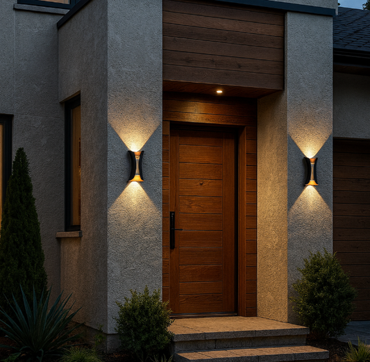 Curved Outdoor Wall Lamp