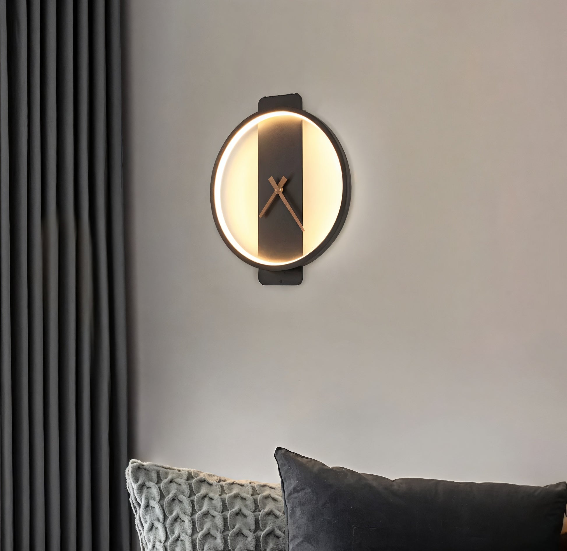 Modern LED Wall Clock Decor with Warm Ambient Glow – Stylish Circular Design for Home and Office 6