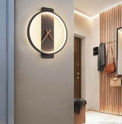 Modern LED Wall Clock Decor with Warm Ambient Glow – Stylish Circular Design for Home and Office 9