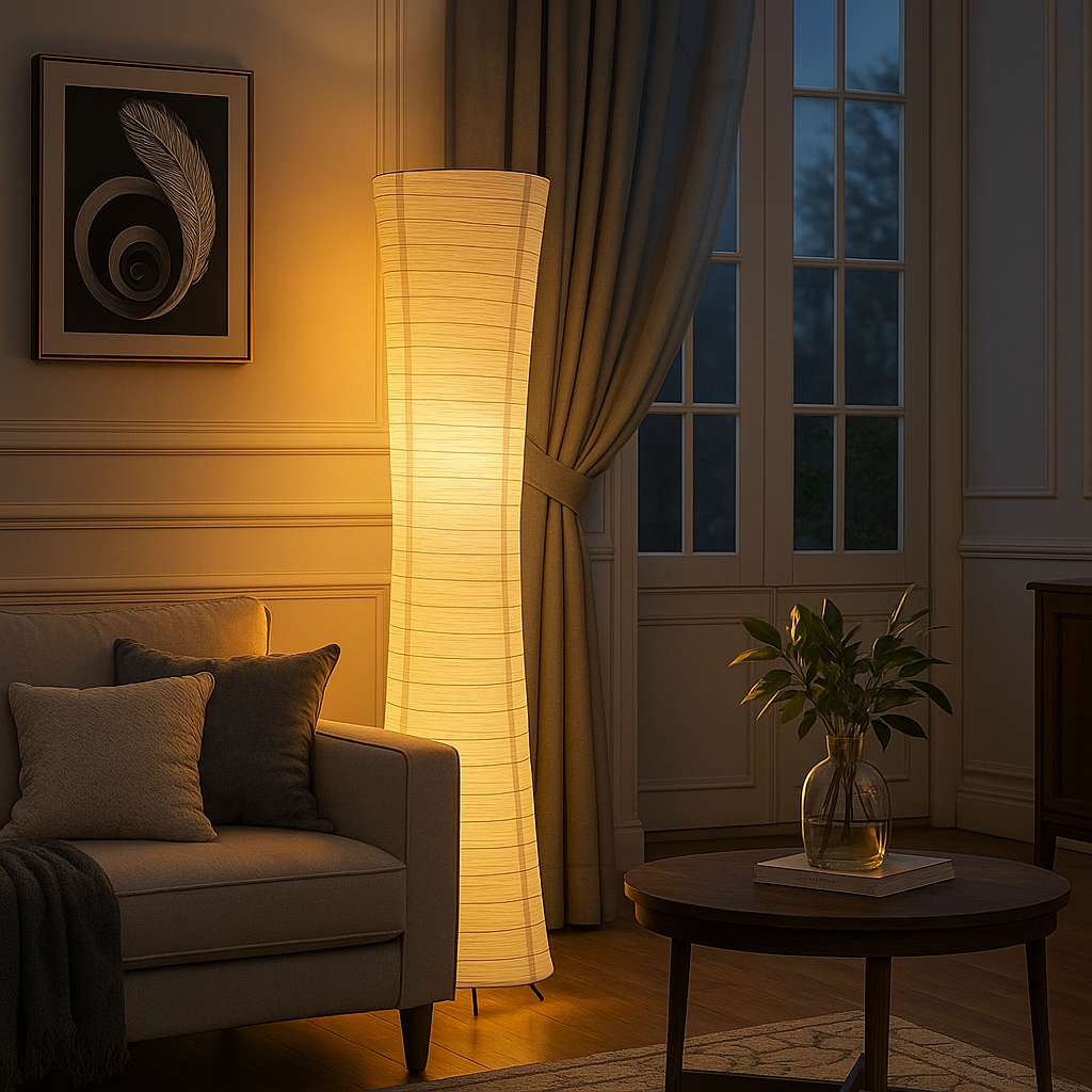 Paper Lampshade Floor Lamp