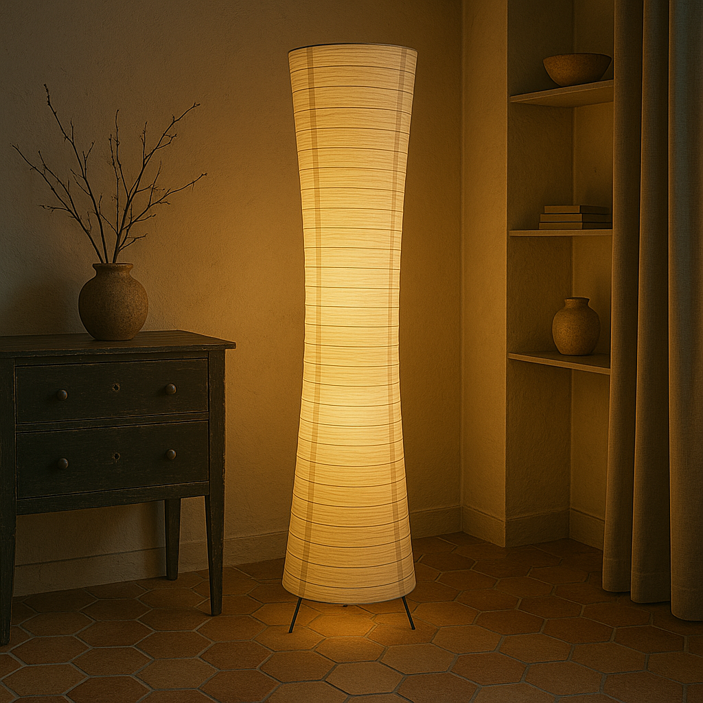 Paper Lampshade Floor Lamp