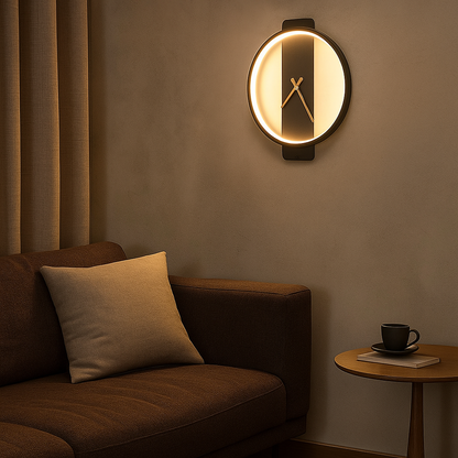 Nordic Wall Clock Lamp