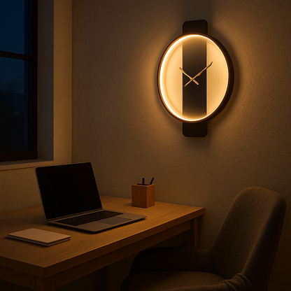 Nordic Wall Clock Lamp