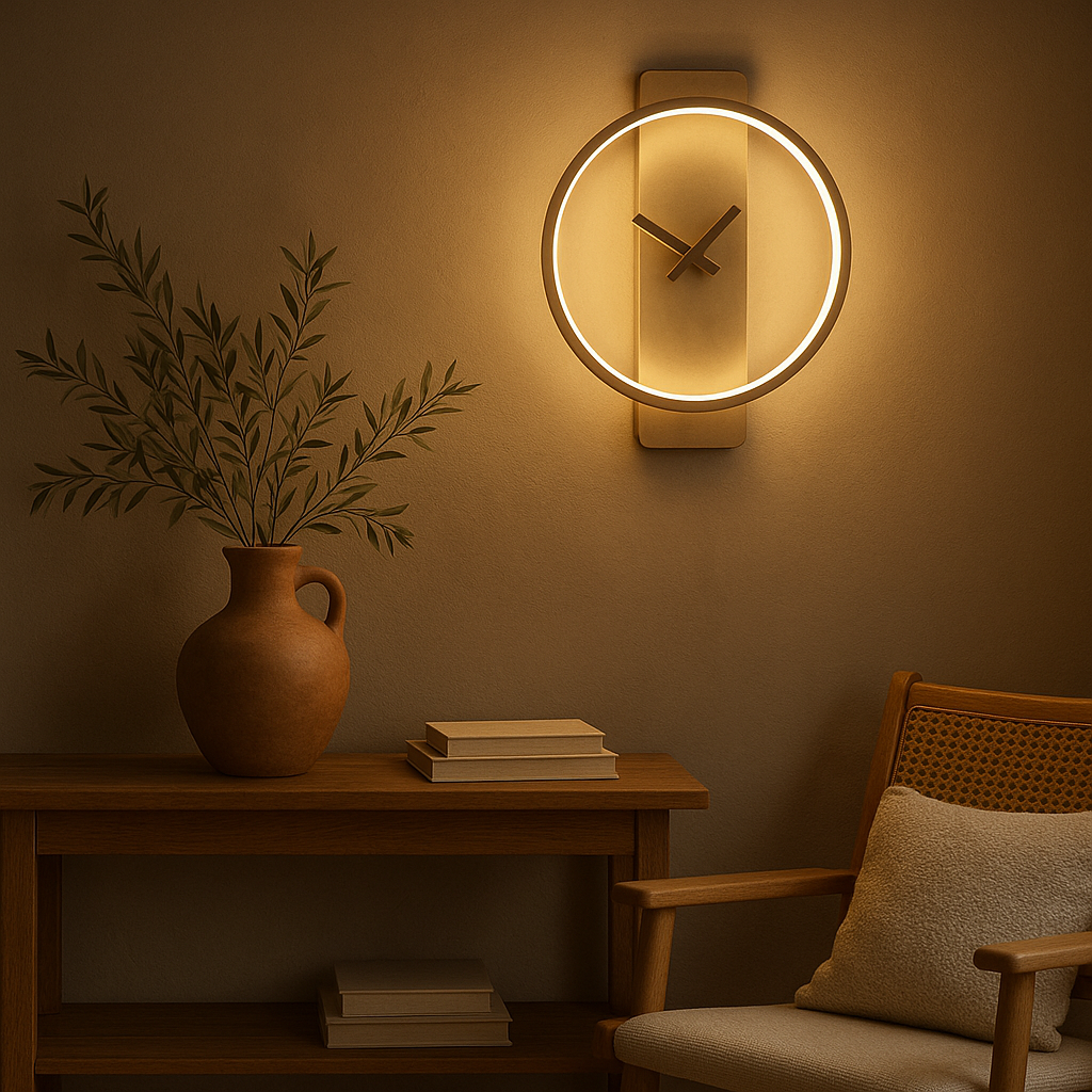 Nordic Wall Clock Lamp