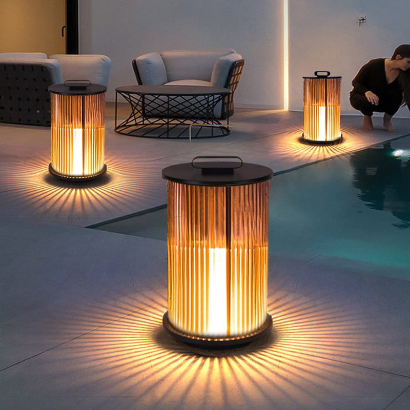 Cylinder Glass Outdoor Light – Modern Patio Landscape Lighting – Stainless Steel Design – Outdoor Lighting Solutions 1