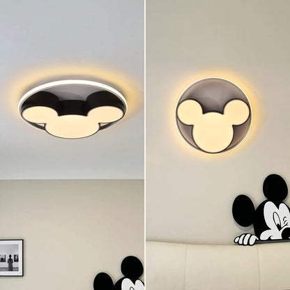Dimmable LED Flush Mount Ceiling Light – Mickey Mouse Design – Black Finish – Ceiling Light Fixture 3