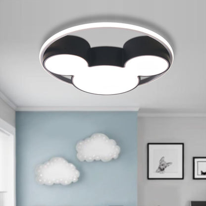 Dimmable LED Flush Mount Ceiling Light – Mickey Mouse Design – Black Finish – Ceiling Light Fixture 4