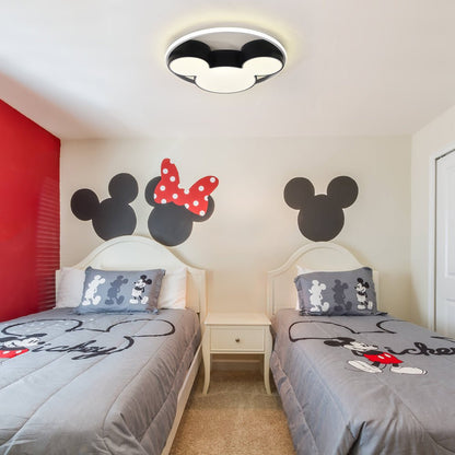 Dimmable LED Flush Mount Ceiling Light – Mickey Mouse Design – Black Finish – Ceiling Light Fixture 5