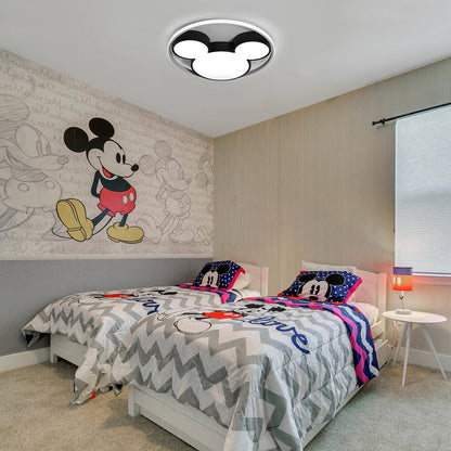 Dimmable LED Flush Mount Ceiling Light – Mickey Mouse Design – Black Finish – Ceiling Light Fixture 6