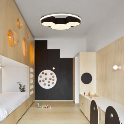 Dimmable LED Flush Mount Ceiling Light – Mickey Mouse Design – Black Finish – Ceiling Light Fixture 7