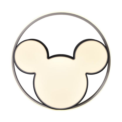 Dimmable LED Flush Mount Ceiling Light – Mickey Mouse Design – Black Finish – Ceiling Light Fixture 8