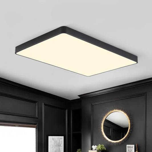 Dimmable LED Flush Mount Ceiling Light – Rectangular Design – Integrated 95W LED Panel – Modern Ceiling Light Fixture 1