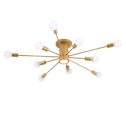 Flush Mount Ceiling Light – Energy-Efficient LED Fixture – Modern Sputnik Design – Indoor Lighting 1