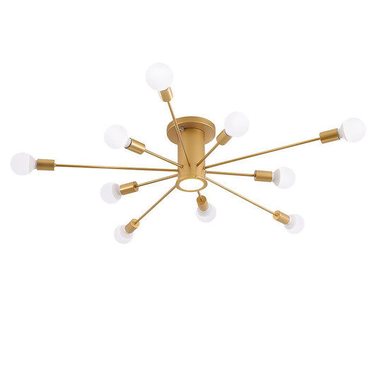 Flush Mount Ceiling Light – Energy-Efficient LED Fixture – Modern Sputnik Design – Indoor Lighting 1