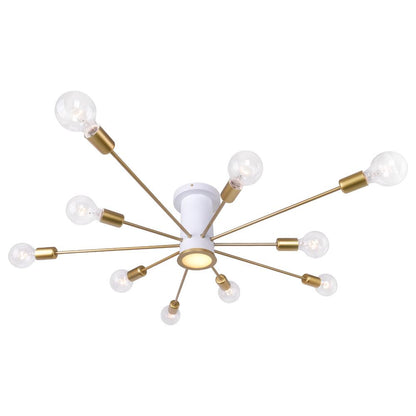 Flush Mount Ceiling Light – Energy-Efficient LED Fixture – Modern Sputnik Design – Indoor Lighting 8