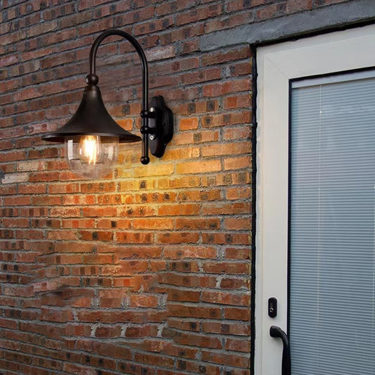 Industrial Wall Sconce – Outdoor Patio Lighting – Aluminum Horn Shape – Modern Outdoor Wall Lights 0