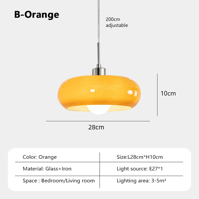 Iridescent Glass Pendant Light – Retro Bauhaus Design – Elegant Kitchen Pendant Lighting – Modern Home Lighting 6